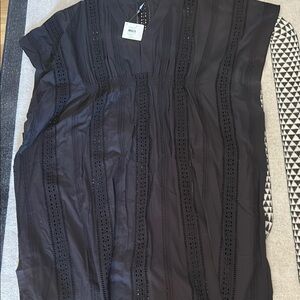 Echo Black Eyelet Caftan